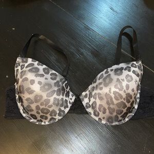 White Leopard Bra - Size 40D
